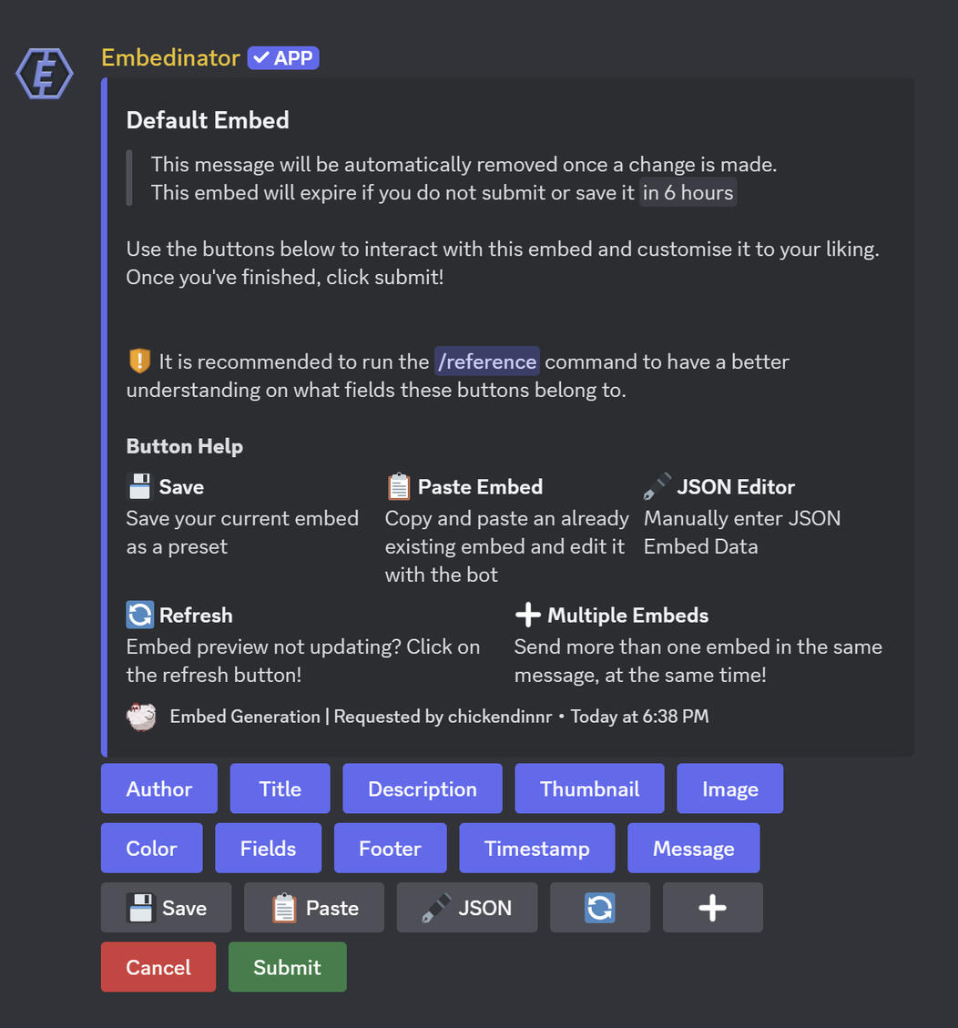 Creating a list in an Embed with an discord bot : r/Discord_Bots